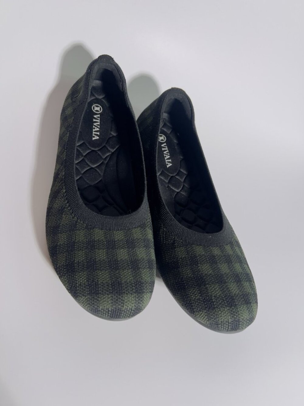 VIVAIA Women’s Knit Flats Green Camo Size US 10.5 EU 41 - Picture 2 of 13